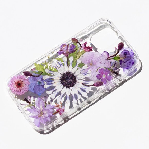 white pressd Flower iphone 15 pro max 14 13 phone case cover pixel 9 9 pro xl 8 - Picture 3 of 6